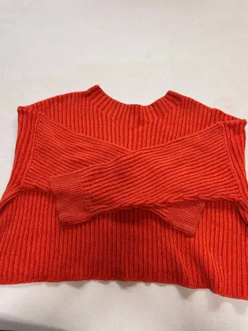 JEANASIS 오렌지 리브 니트 F 사이즈