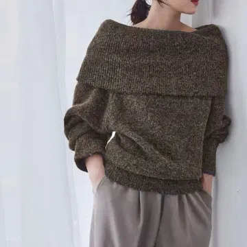 ELFRANK 오프숄더 니트 풀오버 오프숄더 니트 시착만 한 상품