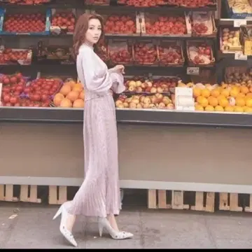 샤이니 플리츠 셔링 원피스 eimy 결혼식 졸업식