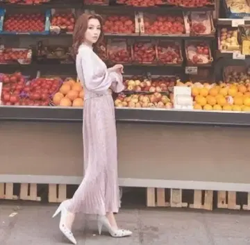 샤이니 플리츠 셔링 원피스 eimy 결혼식 졸업식