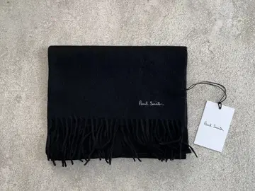 [ 미사용품 ] Paul Smith 머플러 스톨 무지 블랙