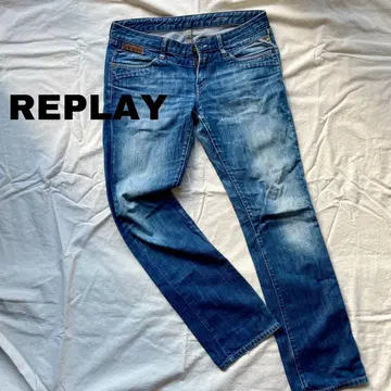 REPLAY 블루 데님 슬림 핏