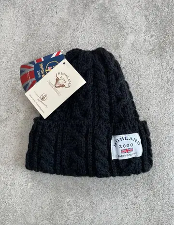 [ 미사용 택 포함 ] HIGHLAND 2000 니트 모자 블랙