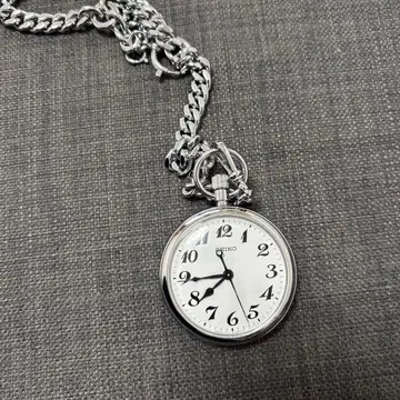 SEIKO 실버 회중시계