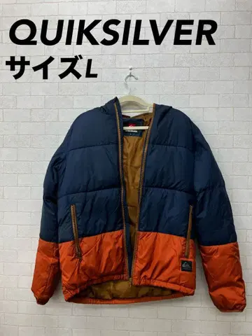 QUICKSILVER 다운 자켓 L 사이즈 네이비/오렌지