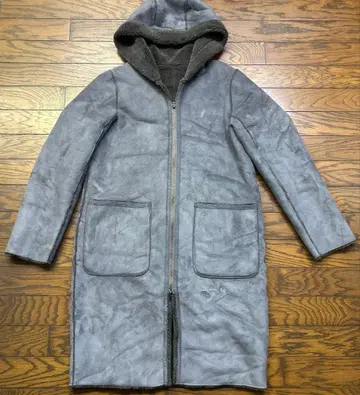 캐서린로스 리버서블 후드 부착 무스탕 코트