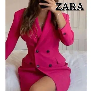 ZARA 자라 블레이저 드레스 테일러드 자켓 핑크 퍼플