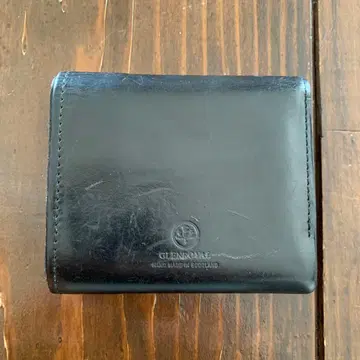 Glenroyal 블랙 가죽 접이식 지갑