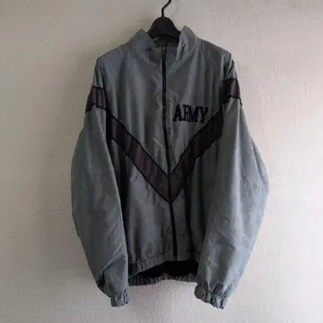 구제 ARMY 로고 밀리터리 나일론 자켓 그레이