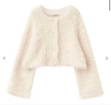 코코딜 크롭 기모 니트 가디건