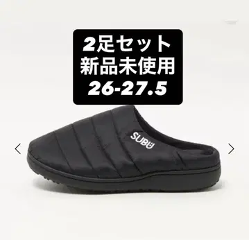 [ 새상품 ] 블랙 SUBU 샌들 M 26 ~ 27.5 수납 봉투 있음