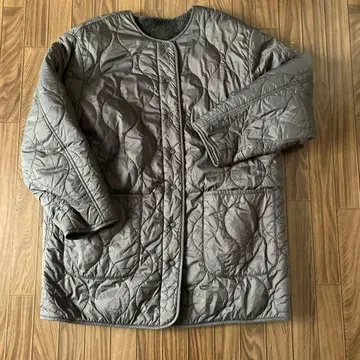 리버서블 퀼트 보아 블루종 흑먹색