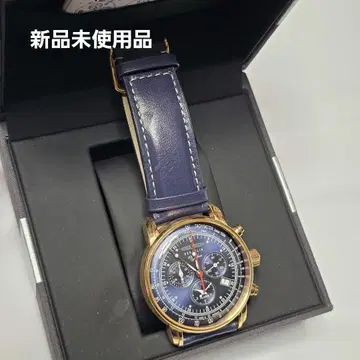 체펠린 ZEPPELIN 손목시계 네이비 가죽 100주년