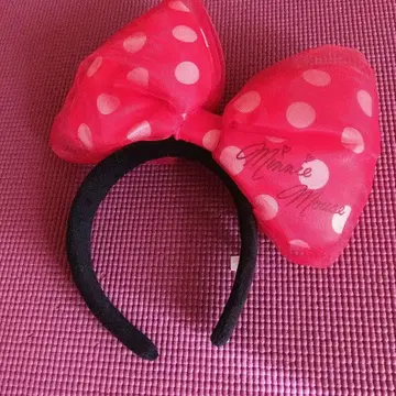 미니 마우스 물방울 패턴 머리띠