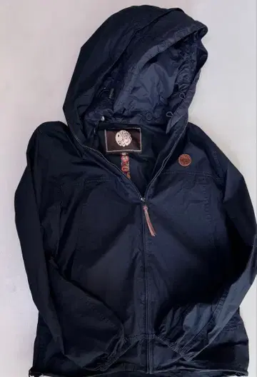 프리티 그린 네이비 마운틴 후드티 후드 부착 M 사이즈