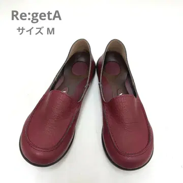 [ 실내 시착만 한 상품 ] 리게타 가죽 슬립온 M 23.5cm 빨간색