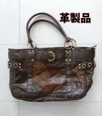 가죽제품 가죽 가방 가죽 핸드백 패치워크 레오파드 무늬