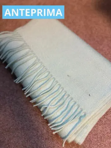 ANTEPRIMA 화이트 머플러 캐시미어 혼방