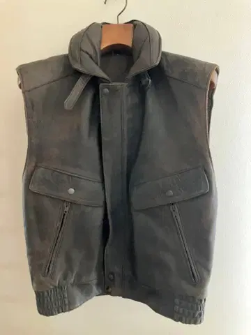 MIRAGE 가죽 플라이트 자켓 베스트 타입 38