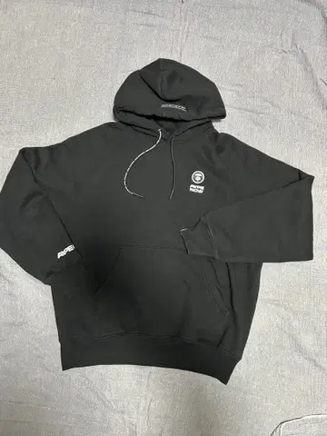 AAPE NOW 블랙 후드티