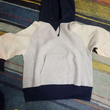 Champion 그레이/네이비 후드티