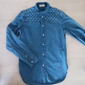 Paul Smith 자수 데님 긴팔 셔츠