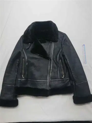 프리미엄 토스카나 브리사 리얼 램스킨 무스탕 자켓 블랙 M