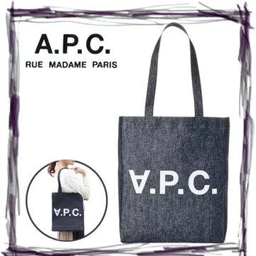 새상품 미사용 A.P.C. 로랑 인디고 네이비 데님 토트백
