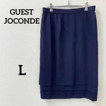 GUEST JOCONDE 자수 디자인 밑단 레이어드 스커트