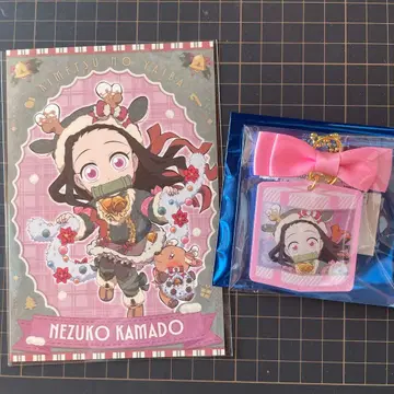 귀멸의 칼날 네즈코 크리스마스 오너먼트 참 엽서 세트