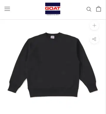 고트 속기모 크루넥 맨투맨 블랙 XXL