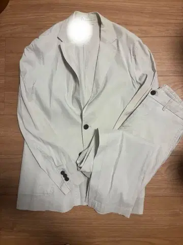 theory 아이보리 캐주얼 셋업 린넨 수트