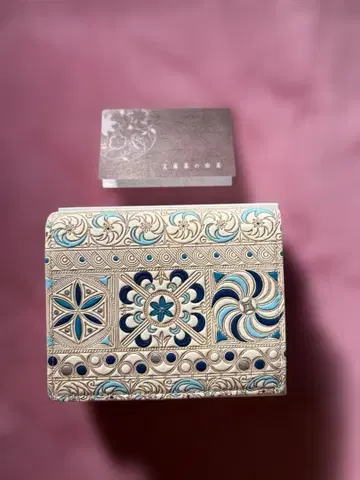 문고 가죽 이단 접이식 지갑 전통 공예