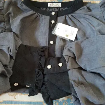 axes femme 블라우스 상의 펄 그레이 & 블랙