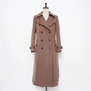 패션 하우스 산요 울 트윌 트렌치코트 브라운 13*KD347