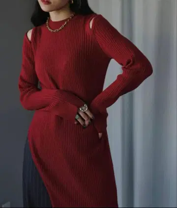 Slashcut 리브 니트 튜닉