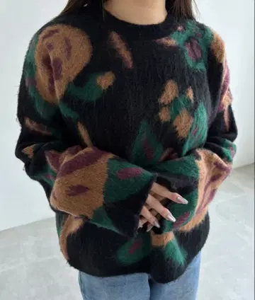 DIAVEL 꽃 패턴 니트 풀오버