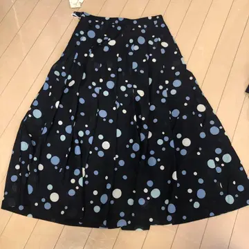 여성용 플레어 스커트 물방울 패턴 W64