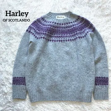 [ 새상품급 ] 할리 오브 스코틀랜드 니트 스웨터 울 S 그레이