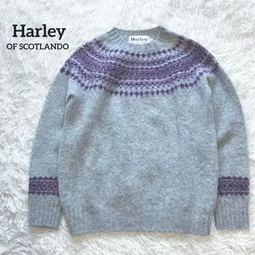 [ 새상품급 ] 할리 오브 스코틀랜드 니트 스웨터 울 S 그레이