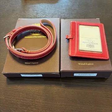 미사용 새상품 WhitehouseCox ID 카드 홀더 RED