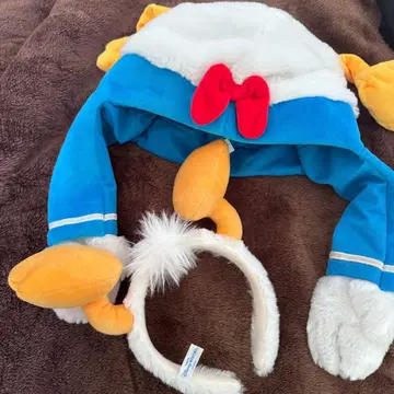 디즈니랜드 도널드 덕 팬캡 머리띠