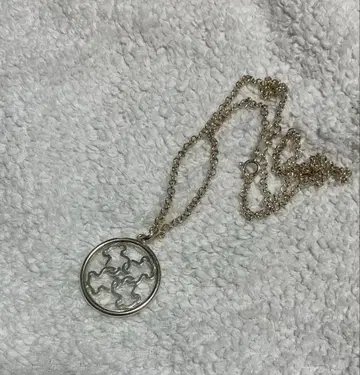 TOUS 곰 서클 실버 목걸이