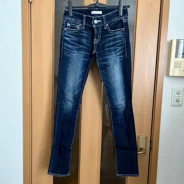 MOUSSY 다크 블루 스키니 데님