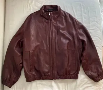 ZARA 버건디 가죽 자켓