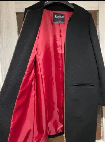 Simplistic 노카라 코트 블랙