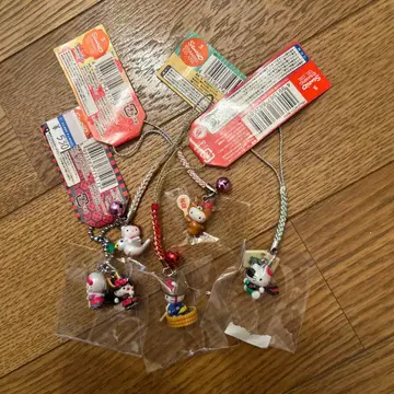 키티 캐릭터 스트랩 세트