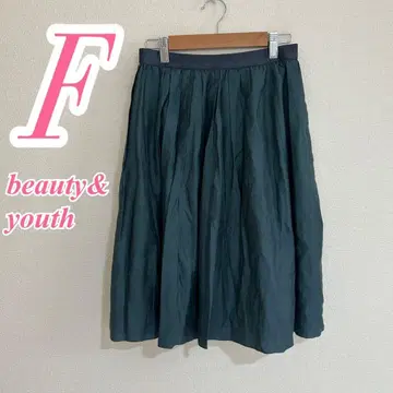 뷰티앤유스 플레어 스커트 블루 사이즈 F 오피스 캐주얼