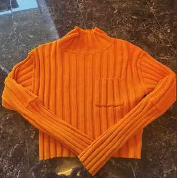 moussy 마우지 오렌지 니트