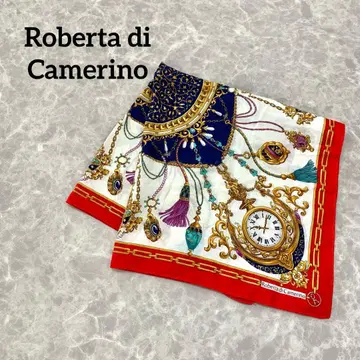 Roberta di Camerino 대형 스카프 체인 패턴 시계 프린트